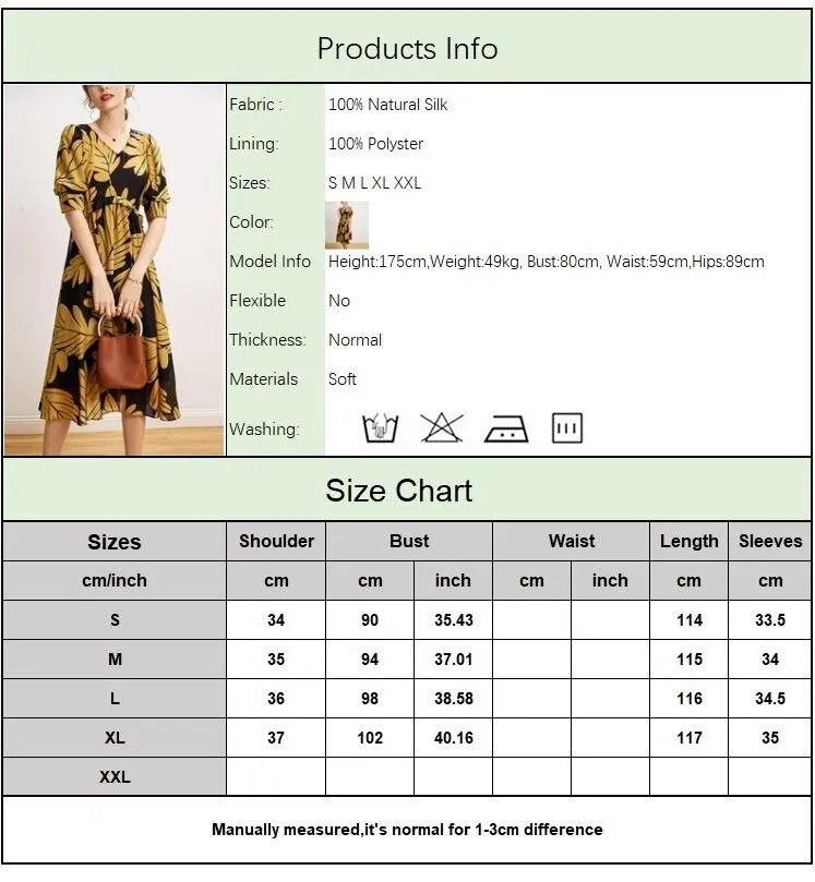 FashionSierra - 100% Natural Silk Women's Sexy V Neck Short Sleeves Dresses