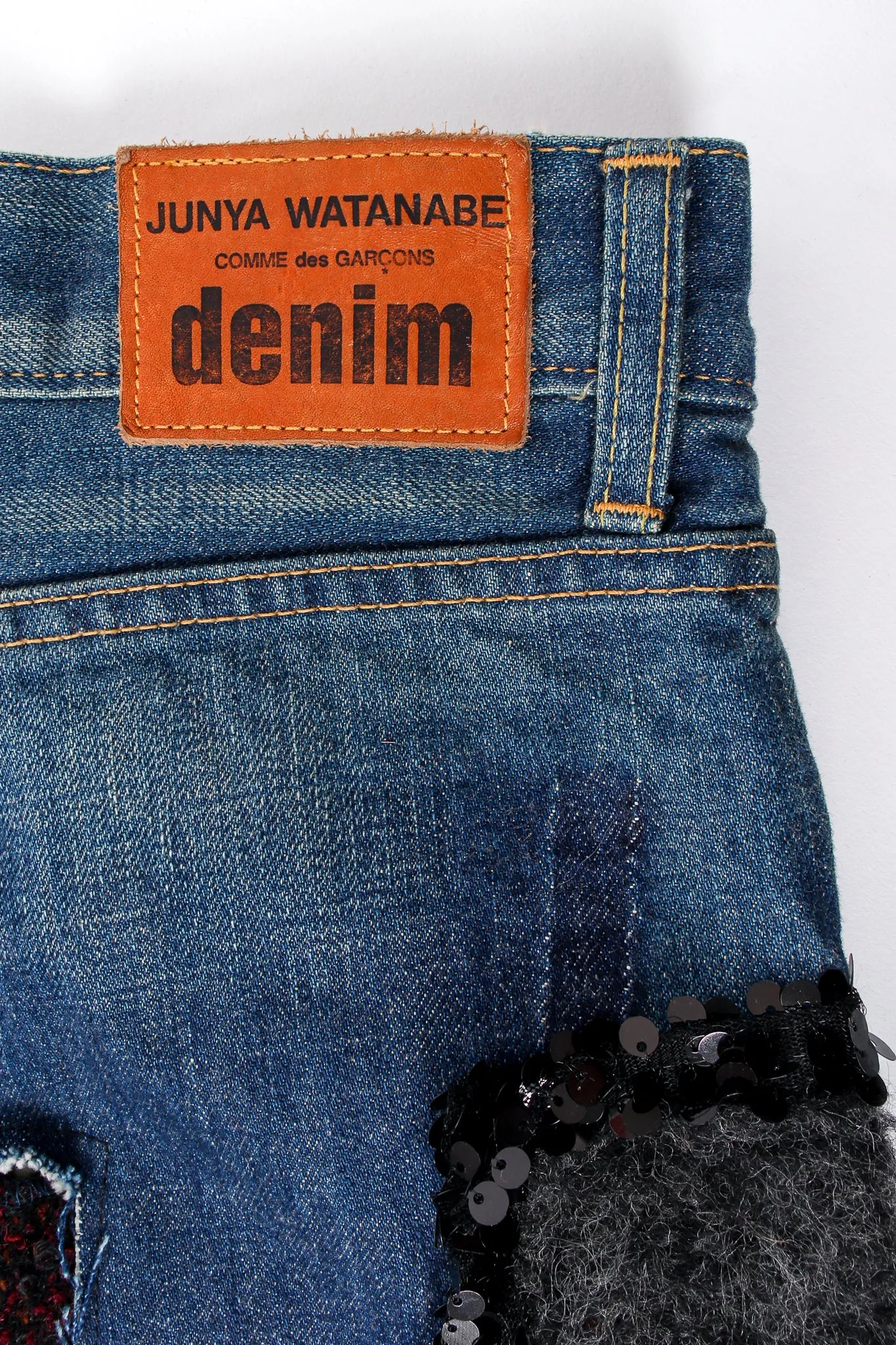 Flannel Patchwork Denim Grunge Skirt