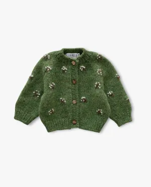 Flora cardigan | Moss Green