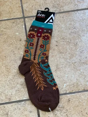 Flower Boots Socks(sz 9-11) SK513