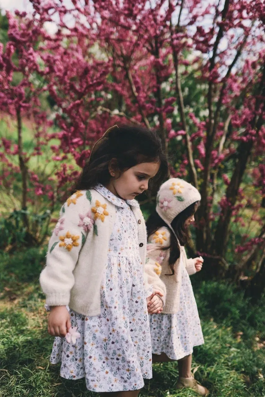Flower Rain cardigan | off white