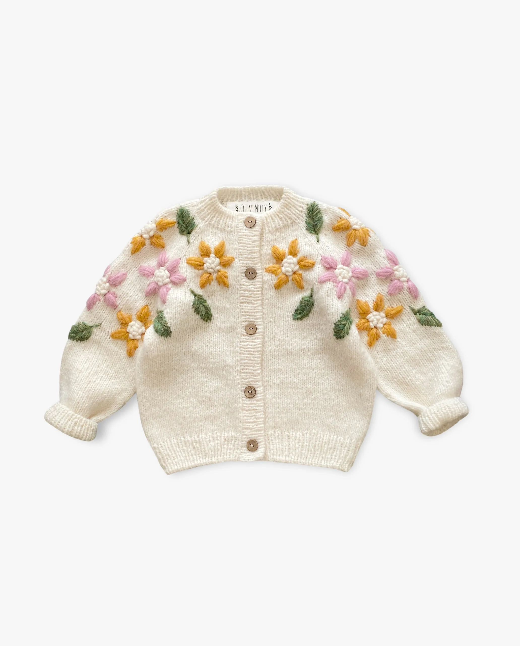 Flower Rain cardigan | off white