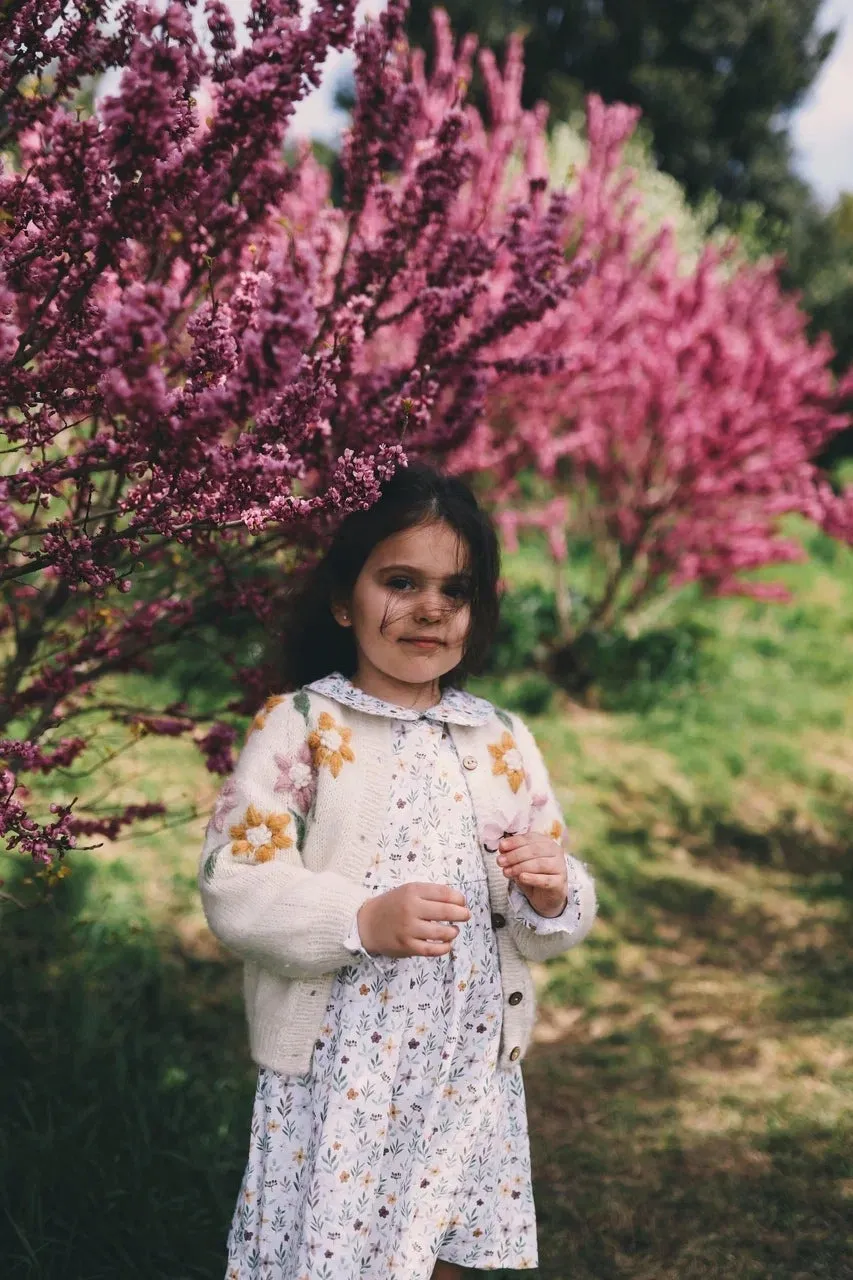 Flower Rain cardigan | off white