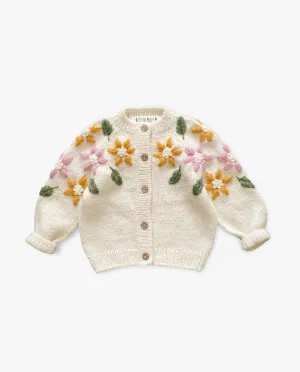 Flower Rain cardigan | off white