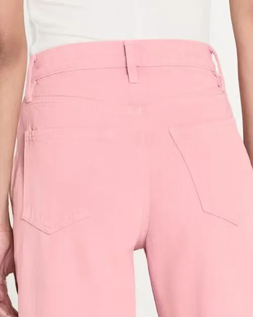 FRAME | Le Jane Wide Crop Jeans | Washed Dusty Pink