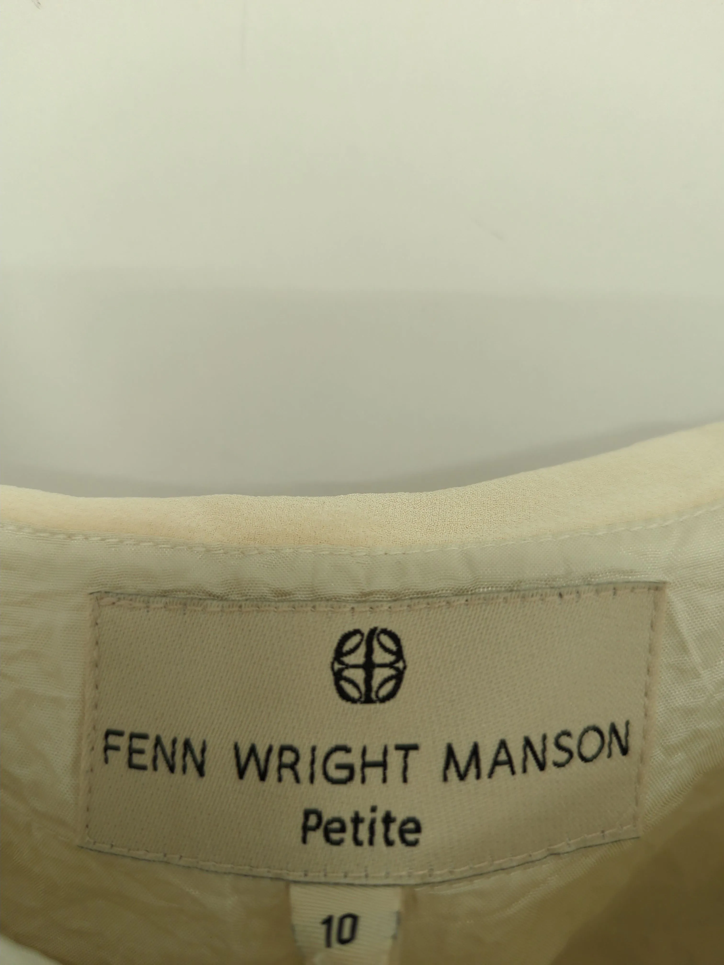 FWM (Fenn Wright Manson) Women's T-Shirt UK 10 White Silk with Other