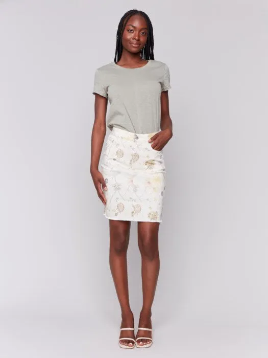 Garden Denim Skort
