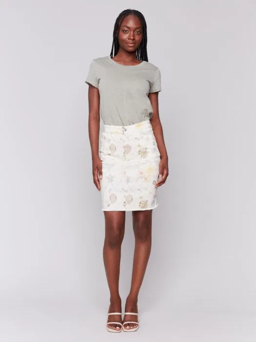 Garden Denim Skort