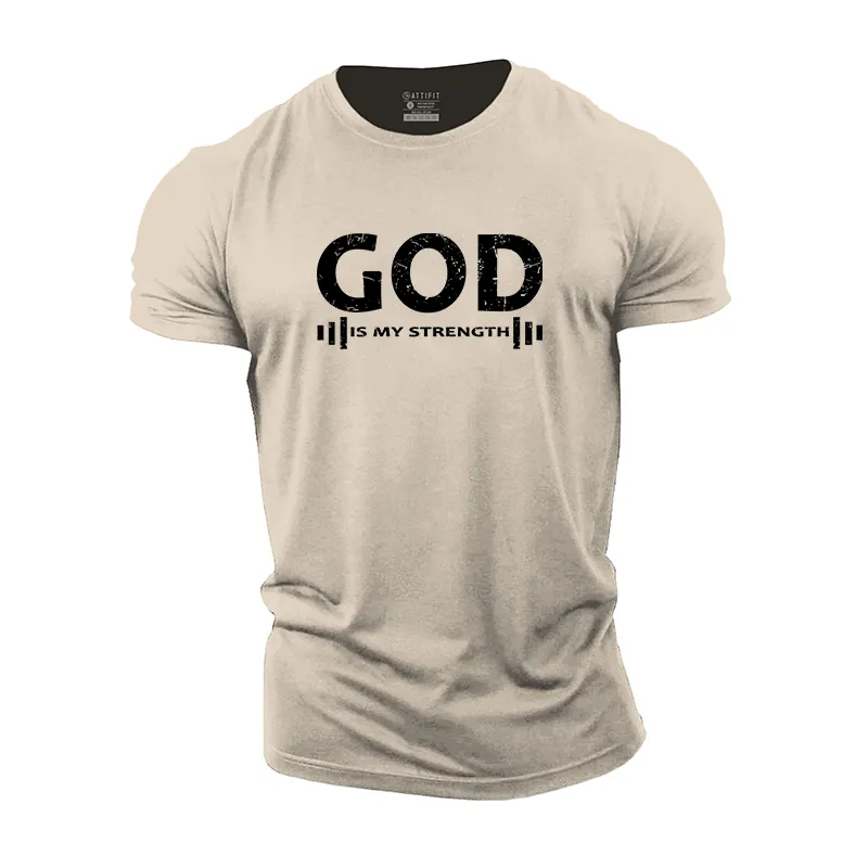 God Is My Strength Cotton T-Shirt
