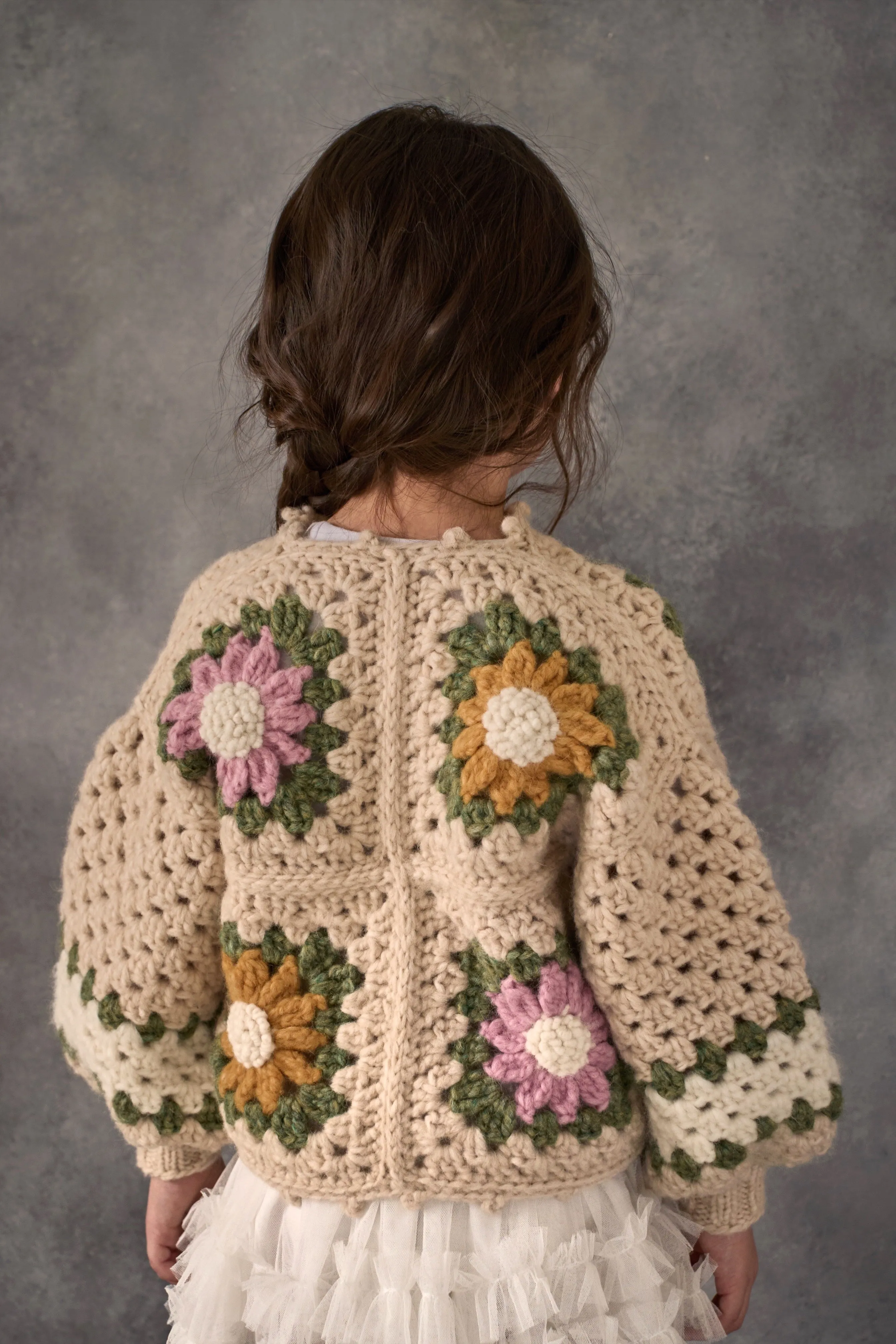 Granny square cardigan | Wheat