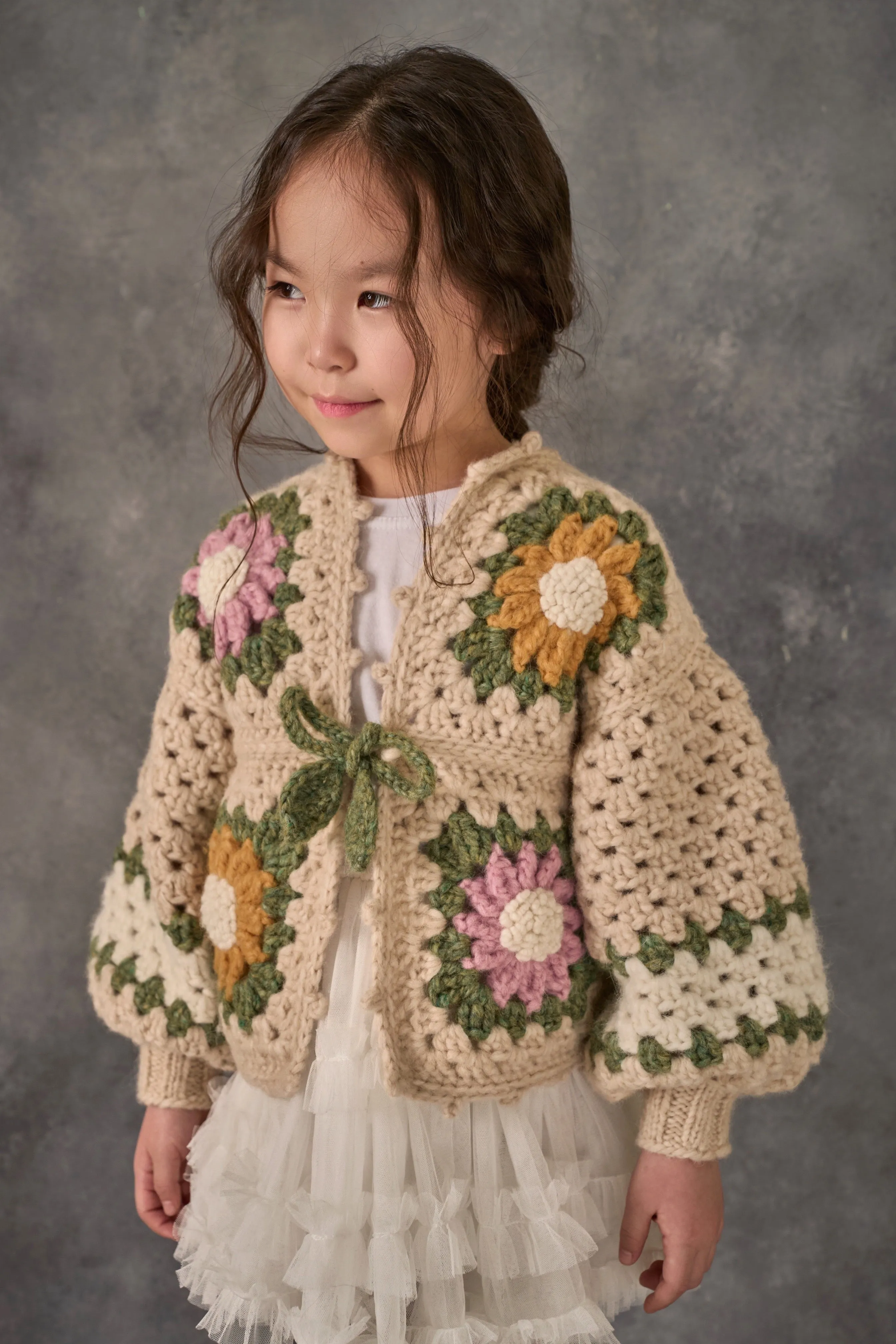 Granny square cardigan | Wheat