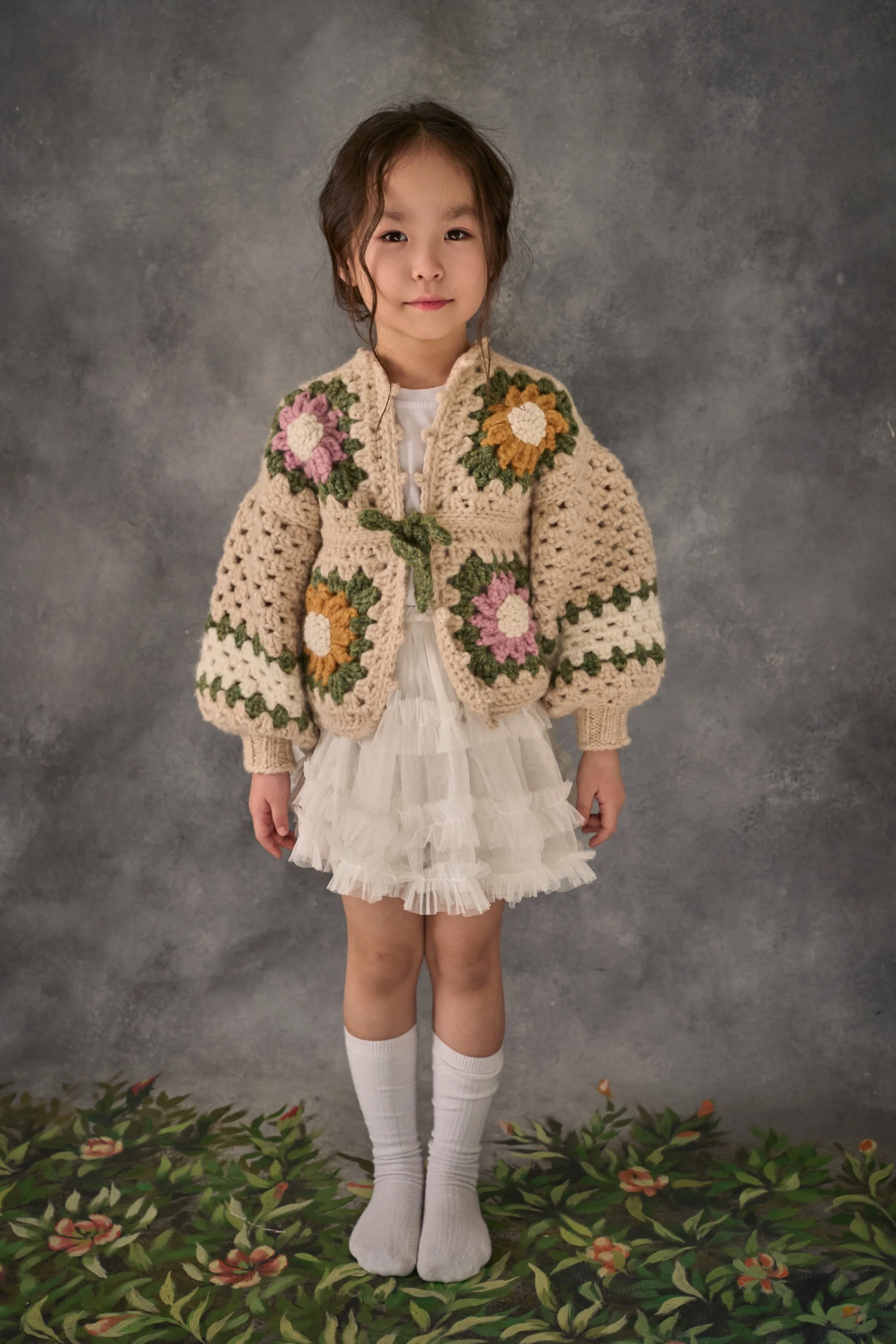 Granny square cardigan | Wheat