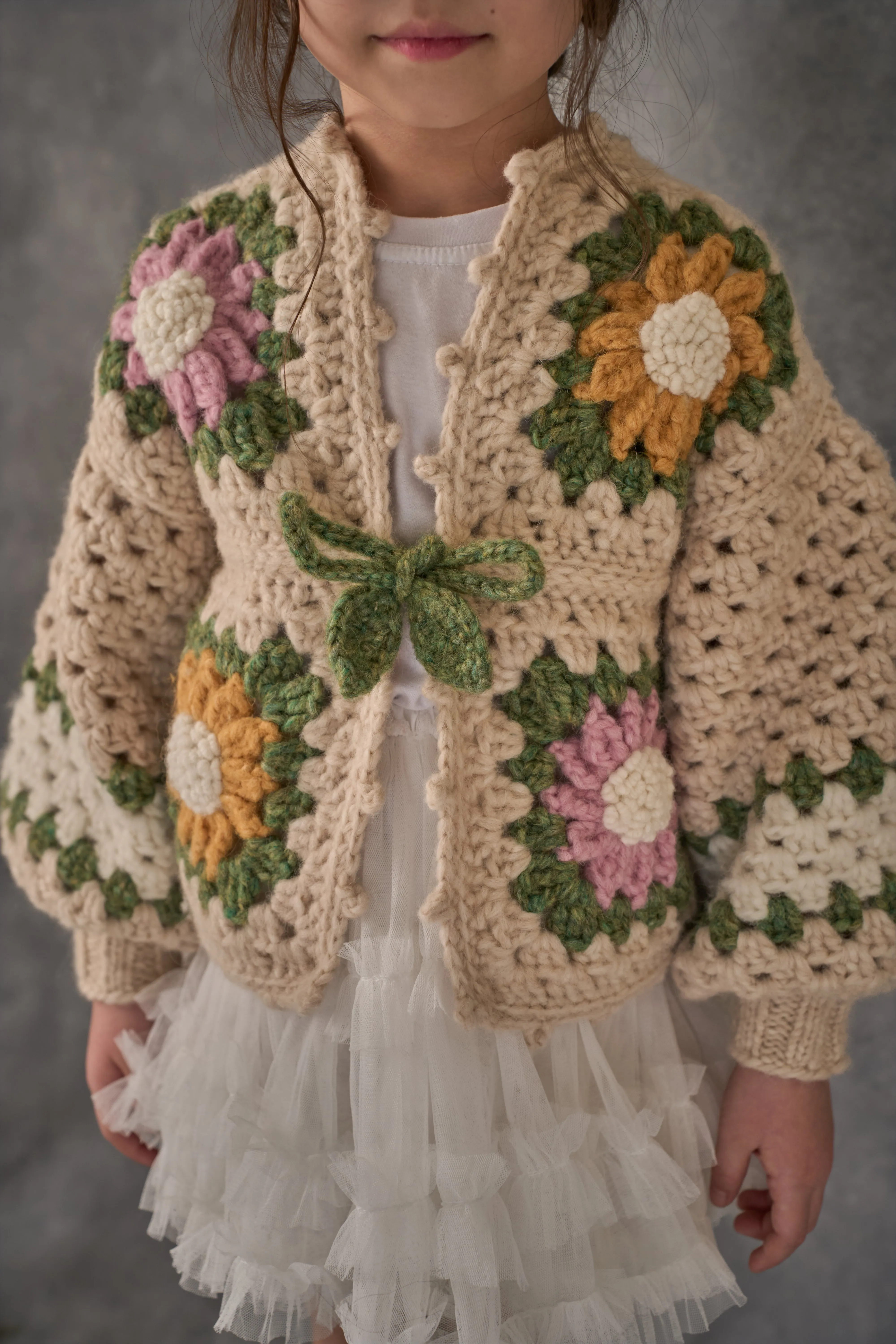 Granny square cardigan | Wheat