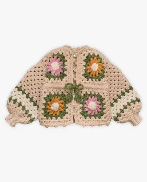 Granny square cardigan | Wheat