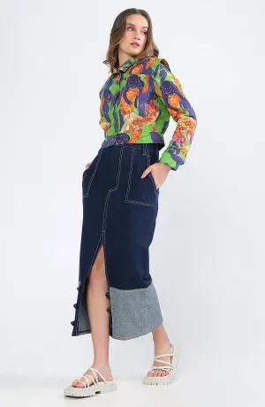 Green Panther Denim Jacket