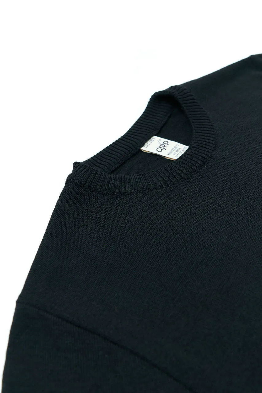 GRP Knitwear Fine Knit Crew SF TEC 1 Merino Black