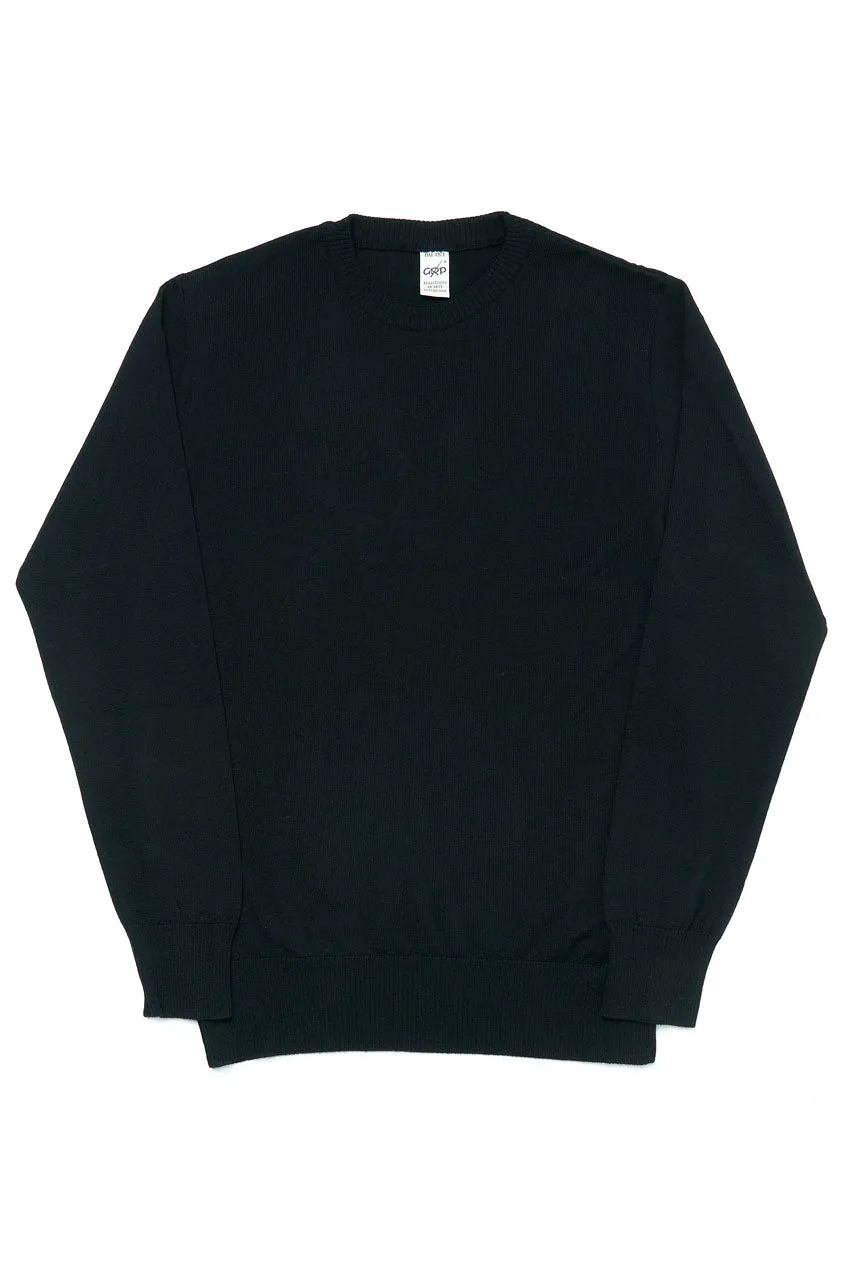 GRP Knitwear Fine Knit Crew SF TEC 1 Merino Black