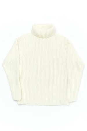 GRP Knitwear Heavy Roll Neck M 40 Merino Ecru
