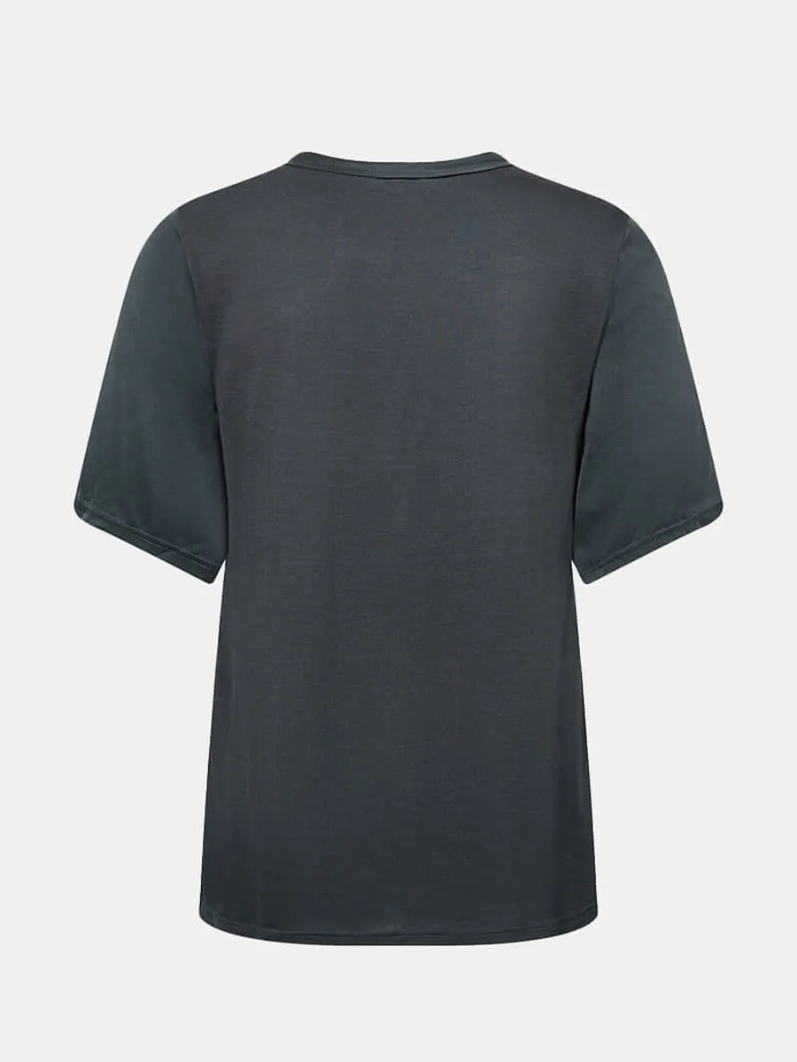 Gunhilda 2 Silk T-Shirt - Deep Teal