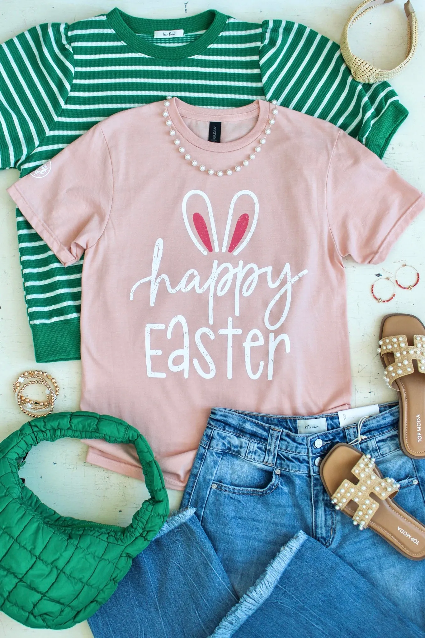 Happy Easter Graphic Tee • Peach
