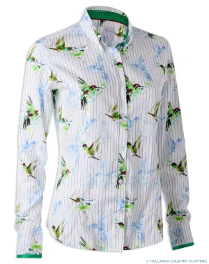 Hartwell Layla Cotton Shirt | Hummingbird Stripe