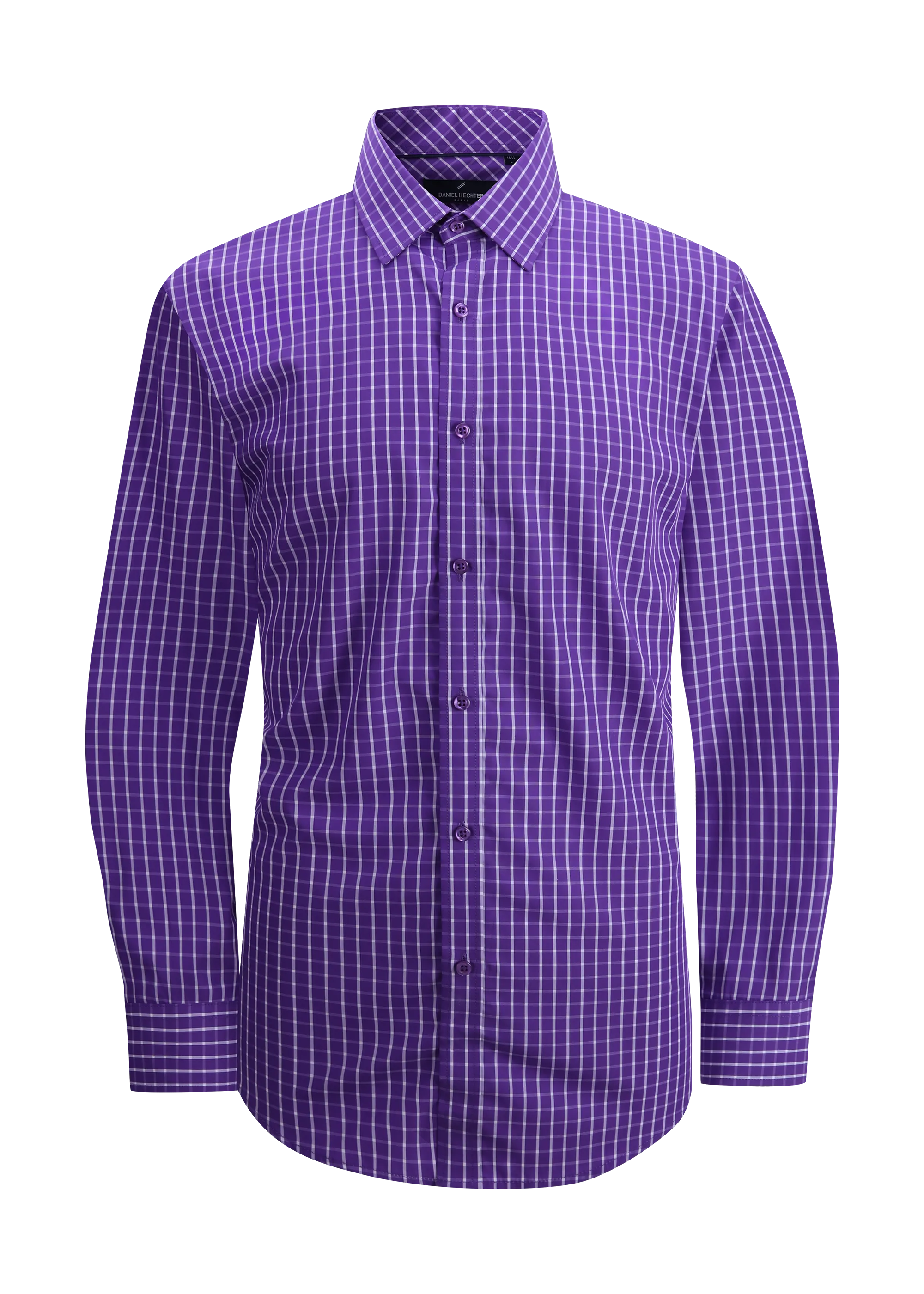Hechter Paris Gingham Slim Fit Dress Shirt