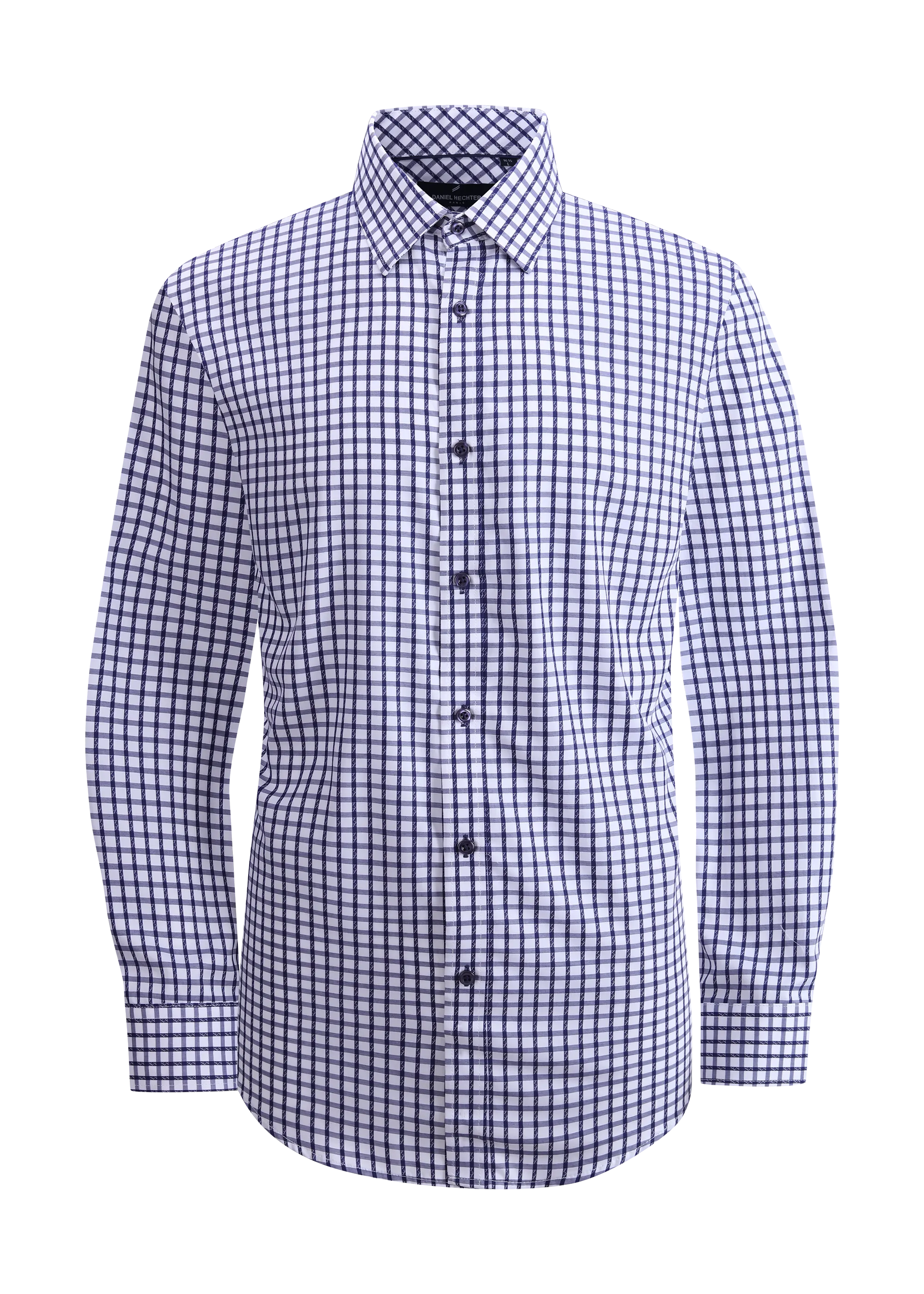 Hechter Paris Gingham Slim Fit Dress Shirt