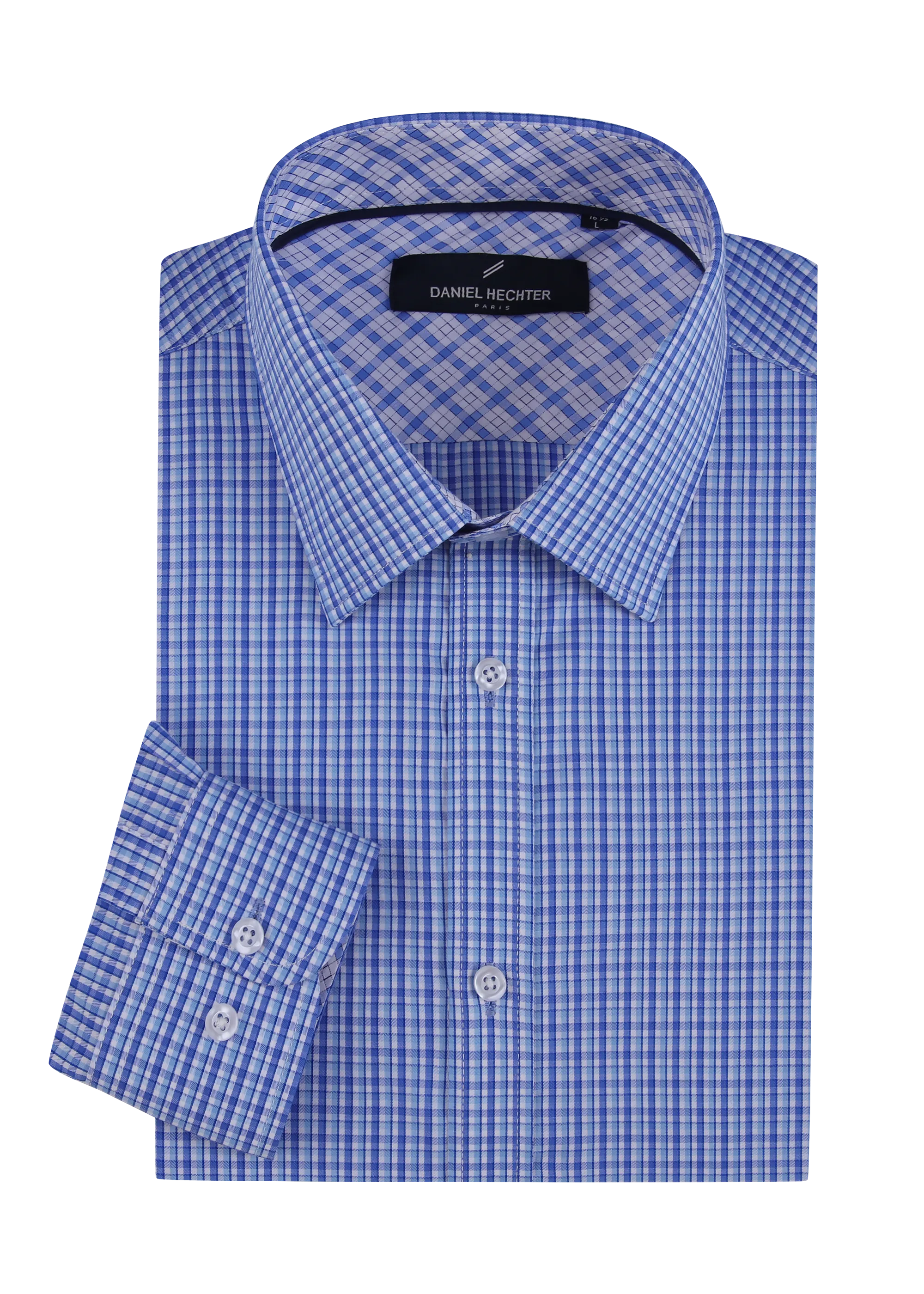 Hechter Paris Micro Check Slim Fit Dress Shirt