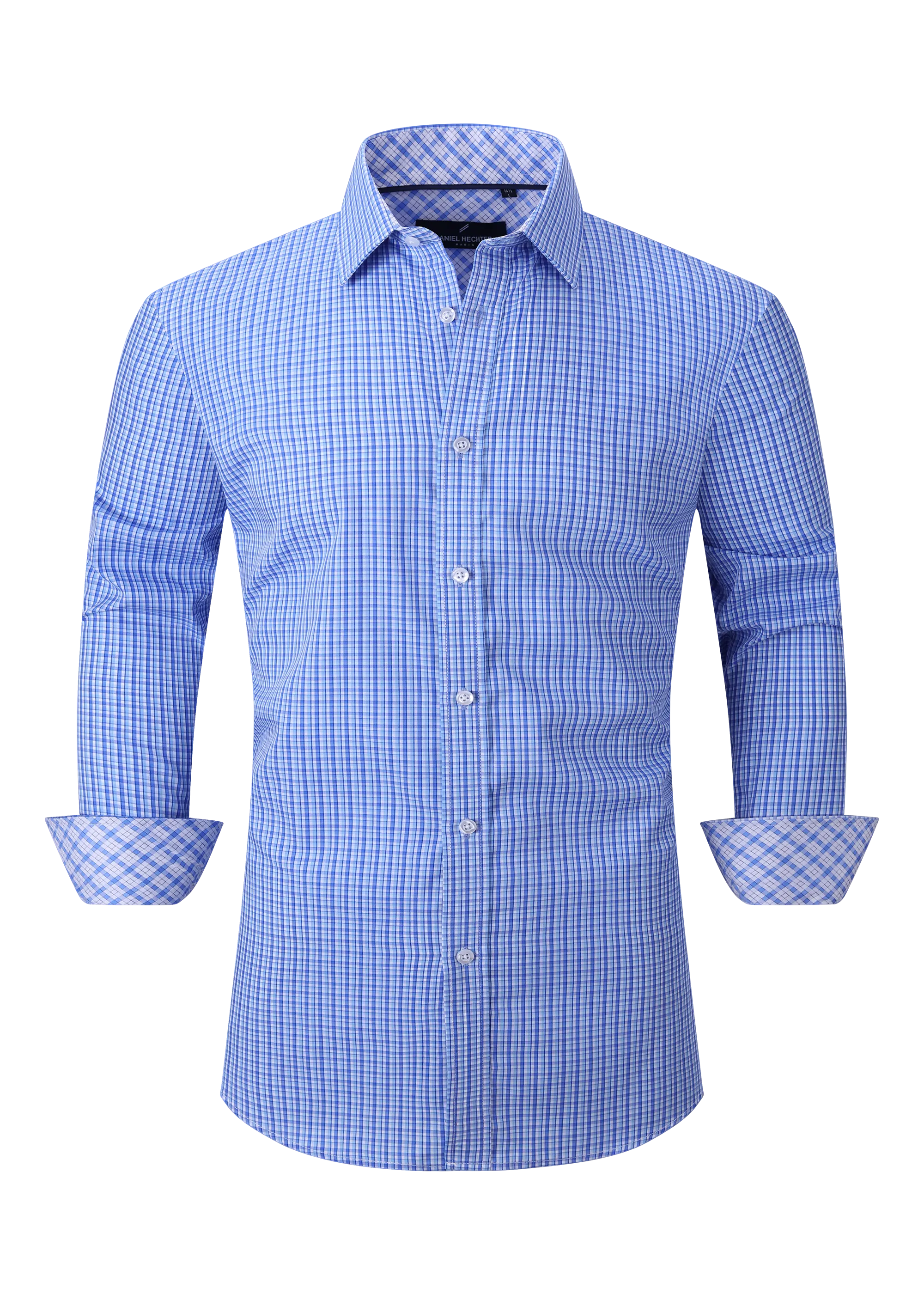 Hechter Paris Micro Check Slim Fit Dress Shirt
