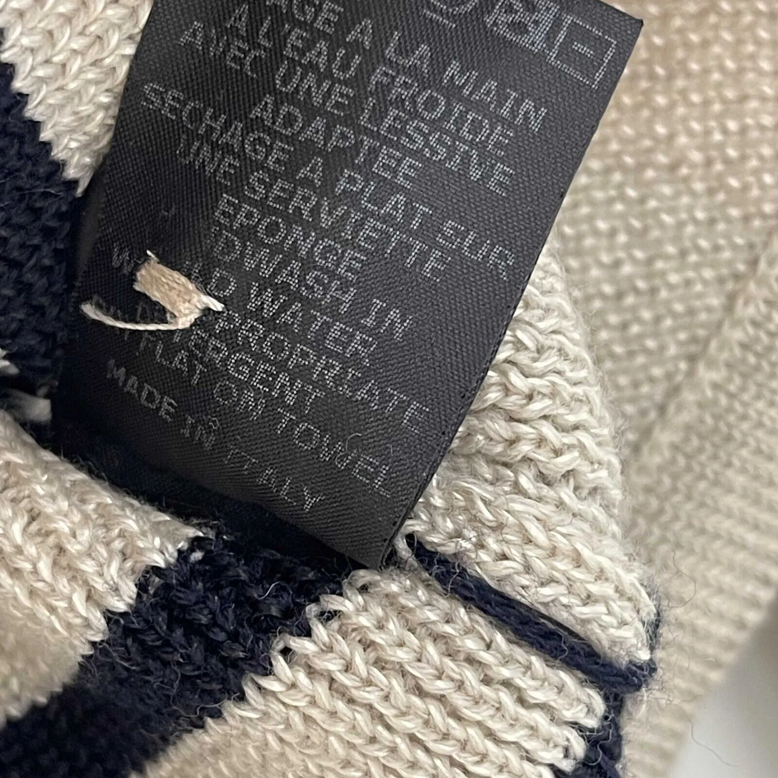 Isabel Marant Pristine Huston Hatfield sweater Beige & Blue 34 US 2 Jacket
