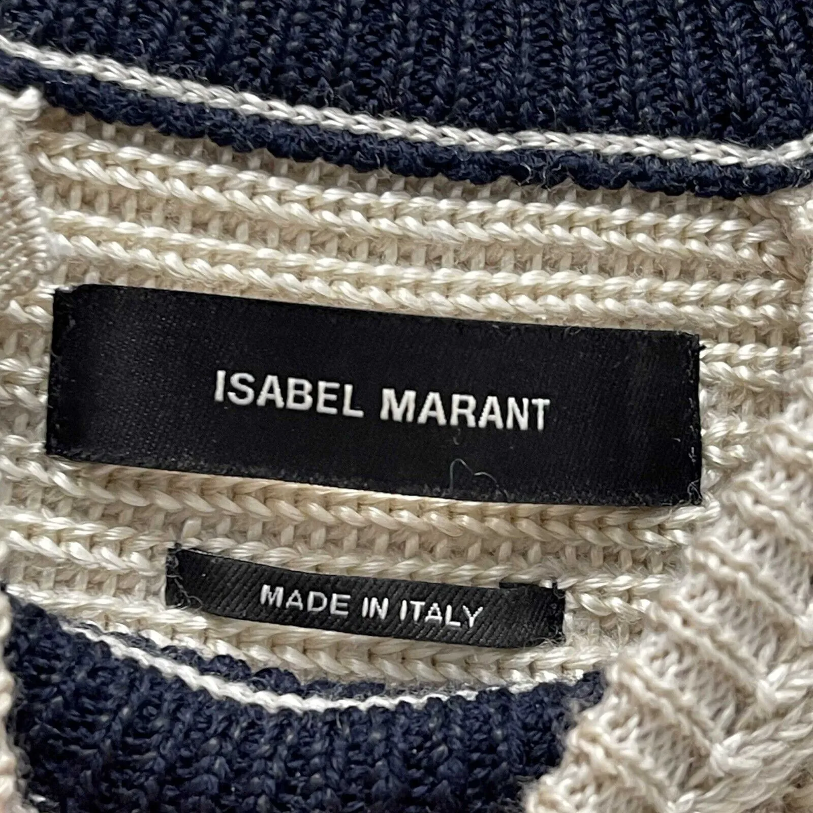 Isabel Marant Pristine Huston Hatfield sweater Beige & Blue 34 US 2 Jacket