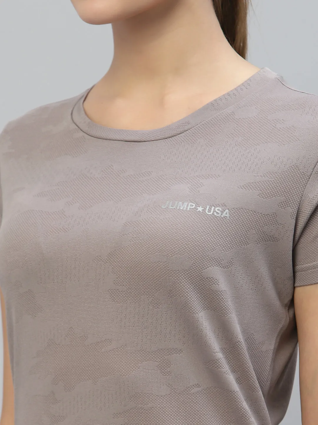 JUMP USA Women Rapid-Dry Antimicrobial Running T-shirt