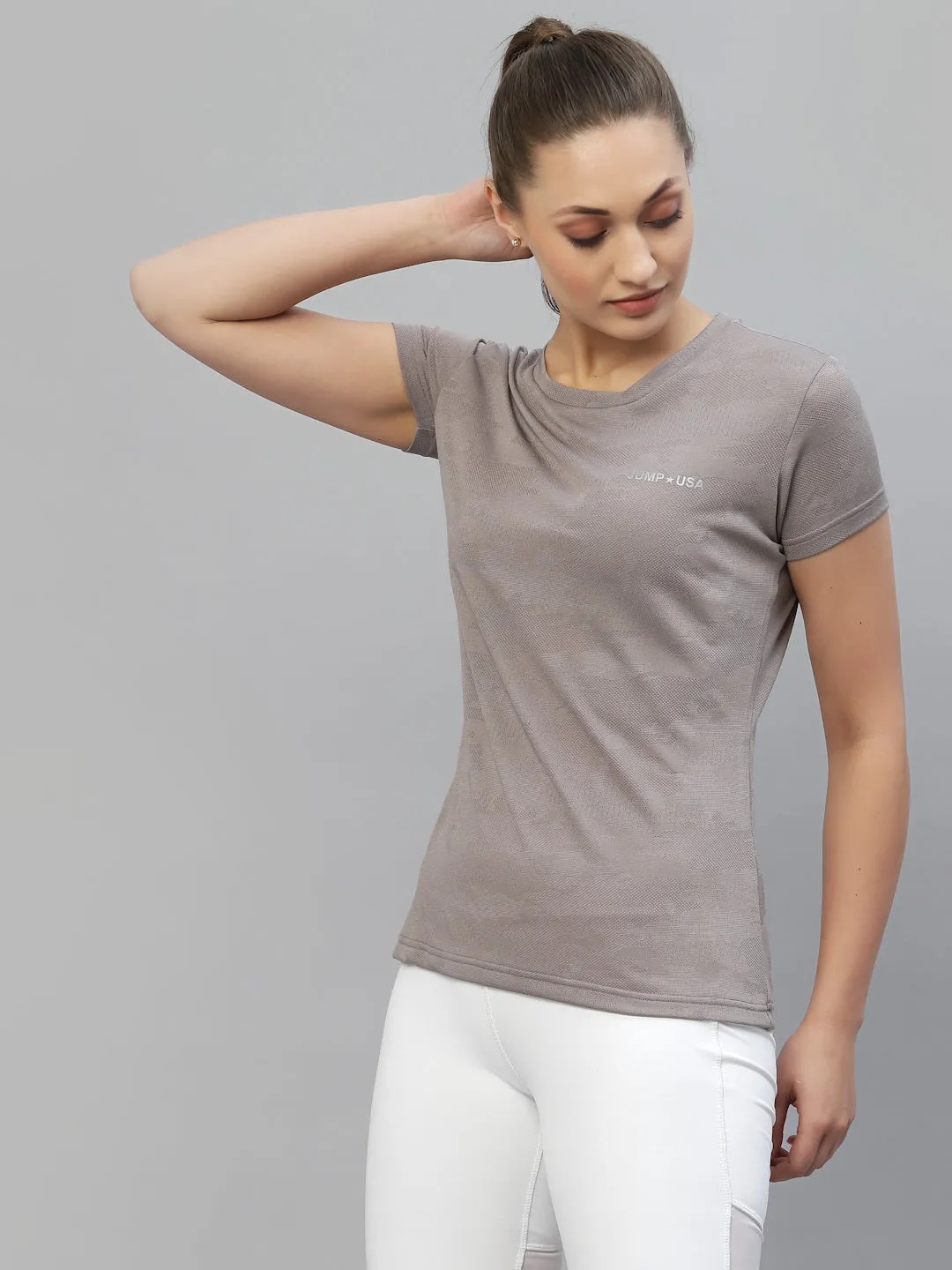 JUMP USA Women Rapid-Dry Antimicrobial Running T-shirt