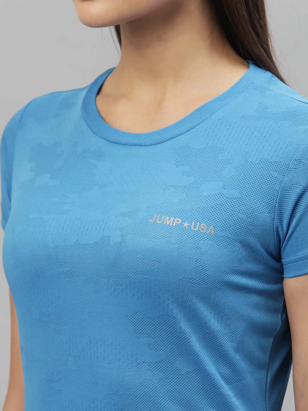 JUMP USA Women Rapid-Dry Antimicrobial Running T-shirt