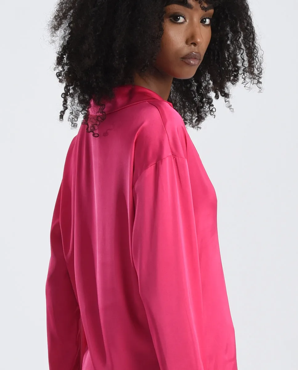 Ladies Satin Shirt