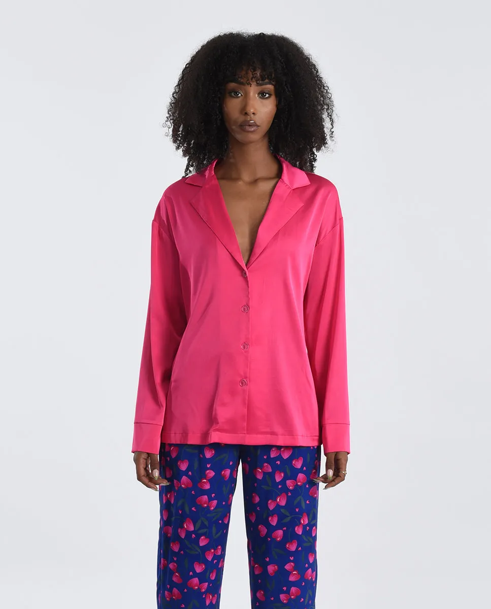 Ladies Satin Shirt