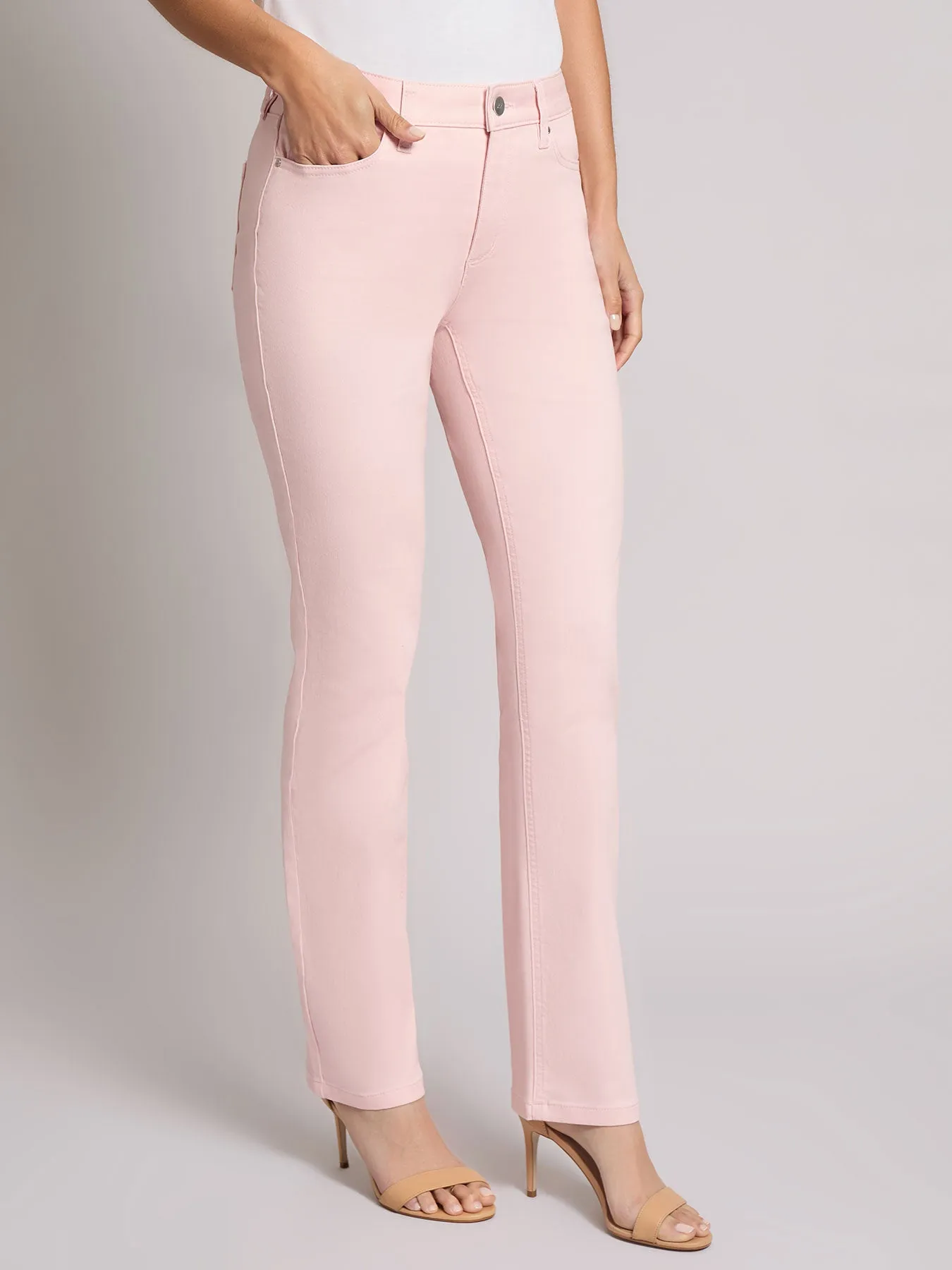 Lexington Straight Leg Jeans, Petal Pink