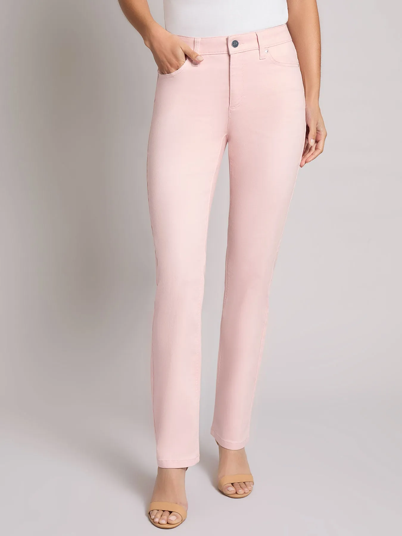 Lexington Straight Leg Jeans, Petal Pink