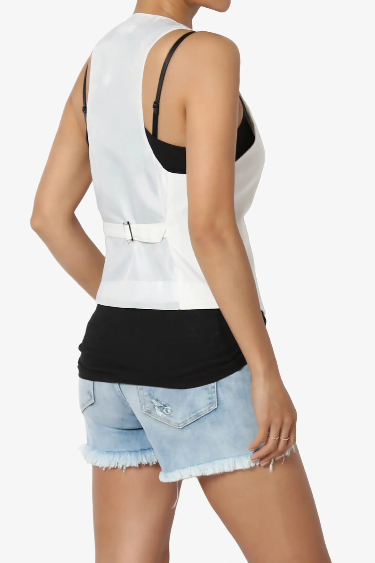 Lizzy Satin Back Woven Vest