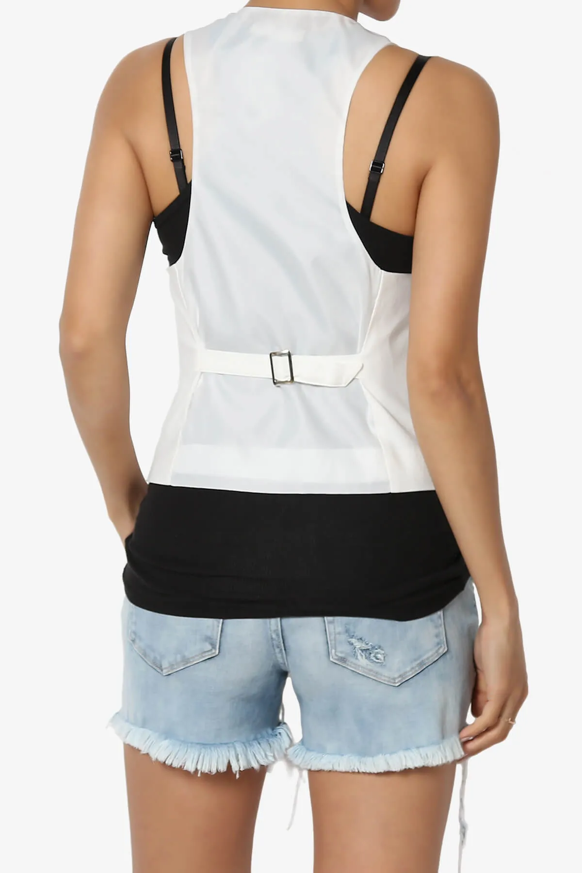 Lizzy Satin Back Woven Vest