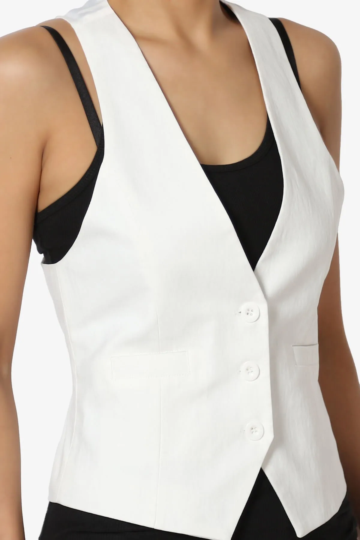 Lizzy Satin Back Woven Vest