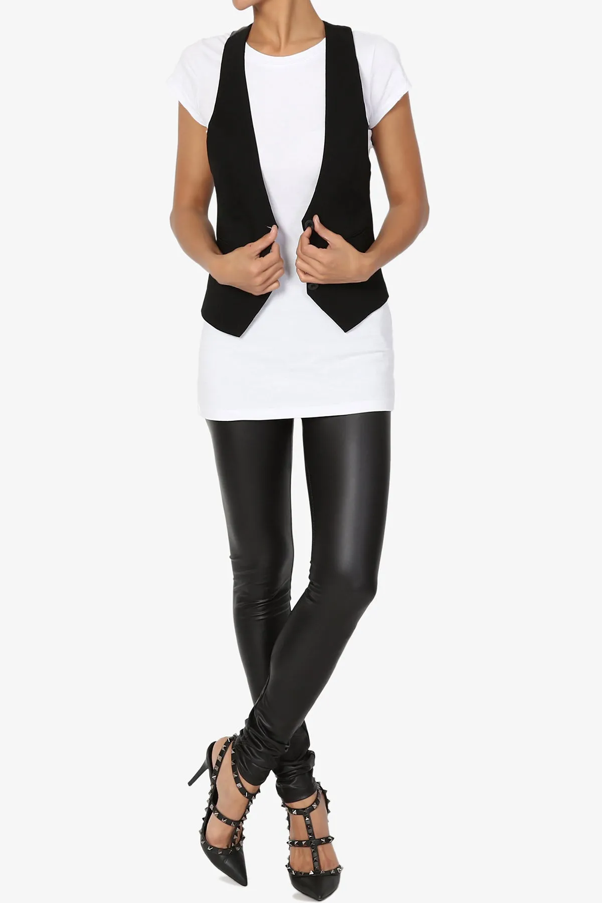 Lizzy Satin Back Woven Vest