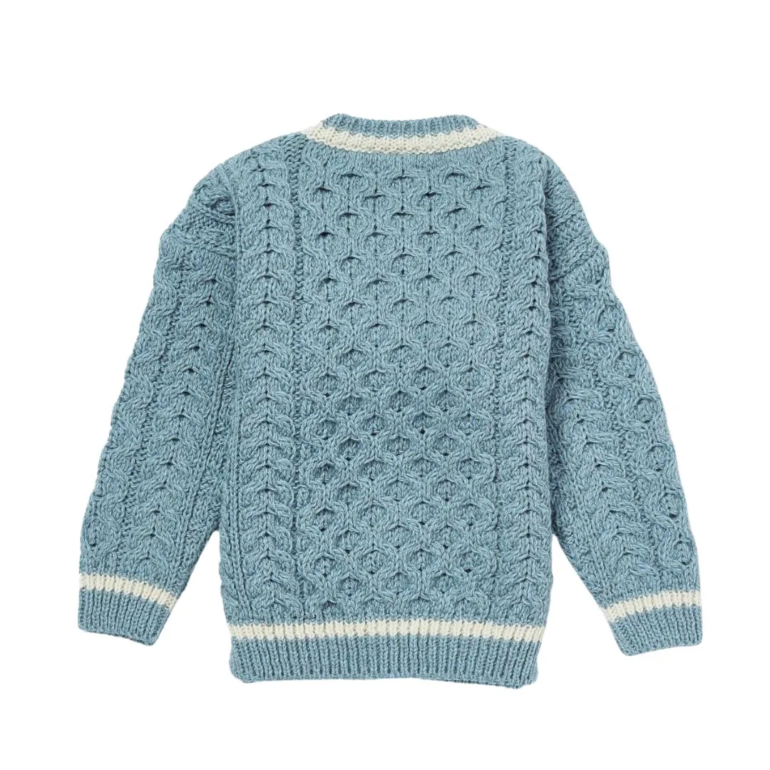 London Days Merino Children's Cardigan - Duck Egg