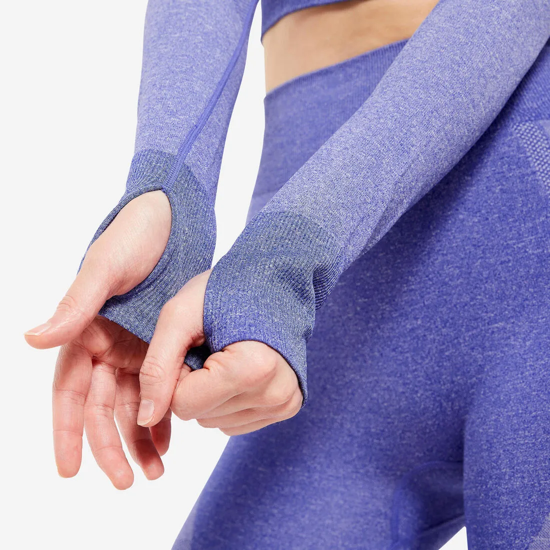 Long-Sleeved Cropped Seamless Fitness T-Shirt