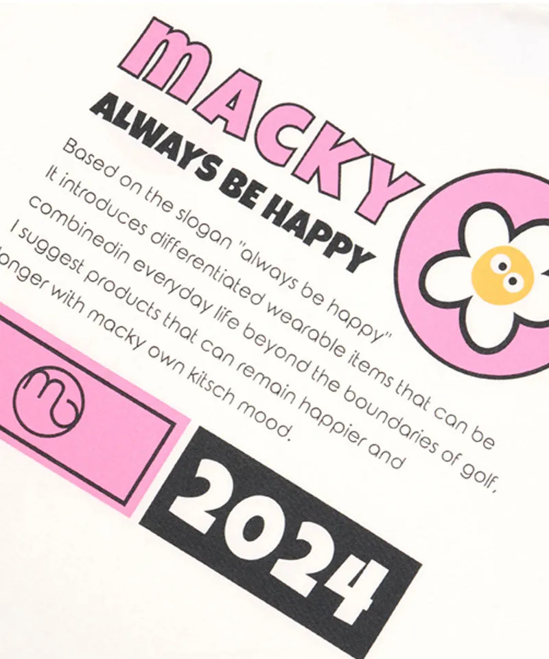 MACKY Golf: Round News T-Shirt - White-Pink