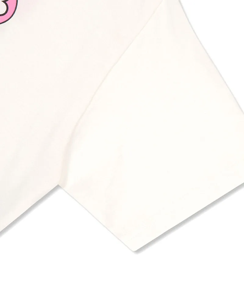 MACKY Golf: Round News T-Shirt - White-Pink