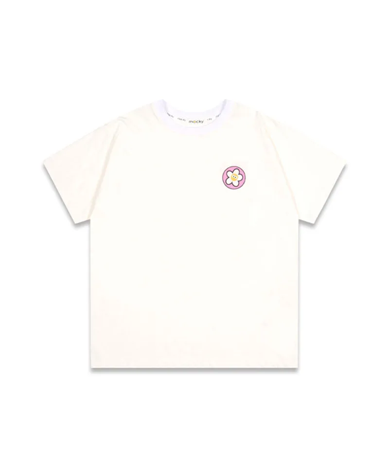 MACKY Golf: Round News T-Shirt - White-Pink