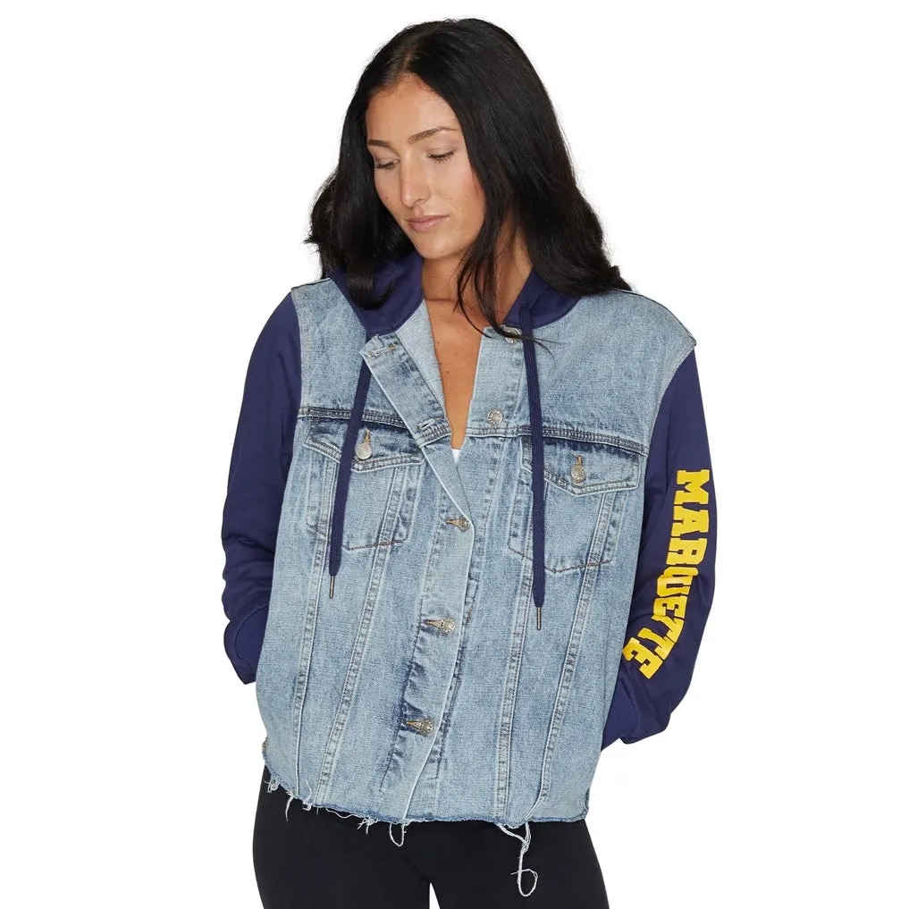Marquette Golden Eagles Fleece Denim Jacket