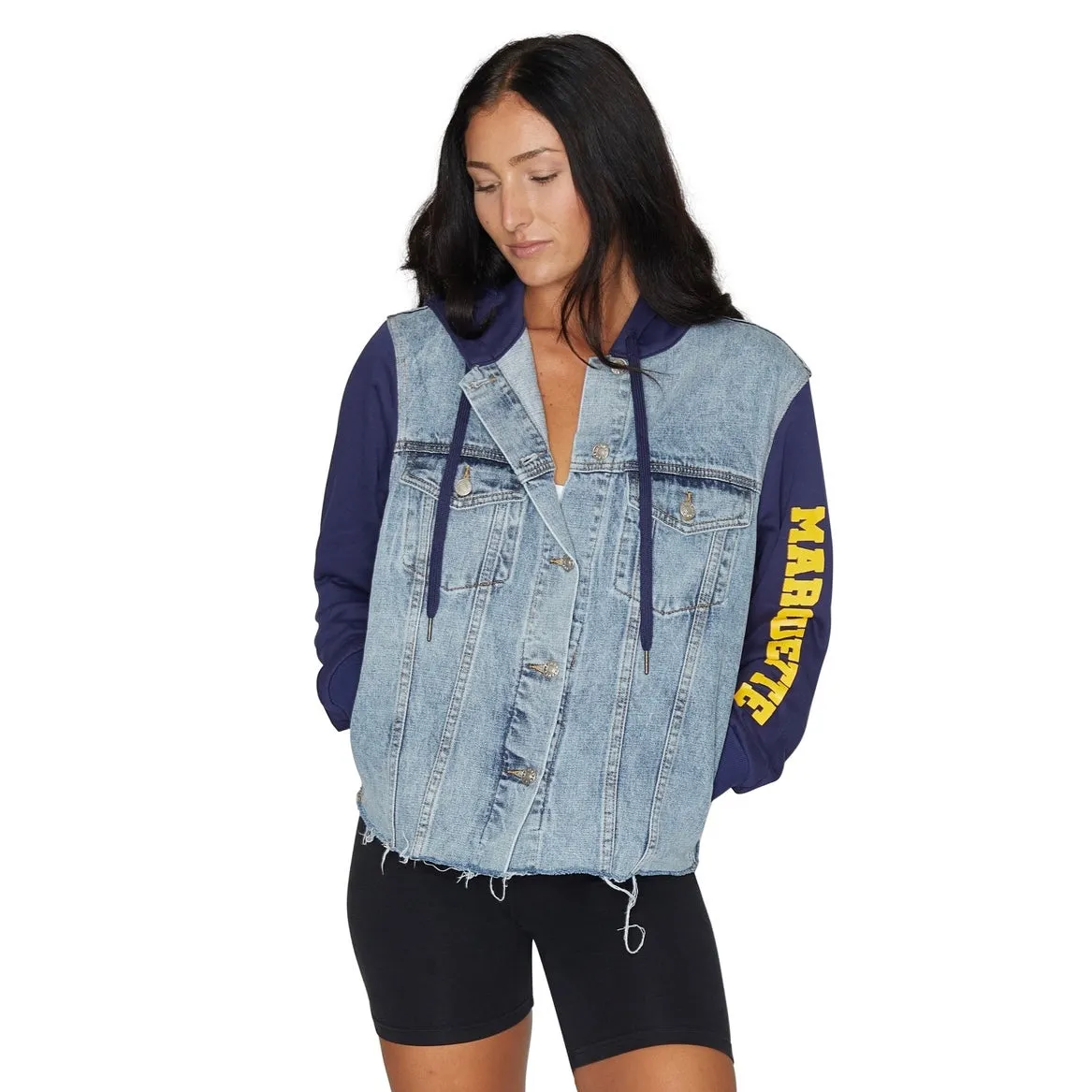 Marquette Golden Eagles Fleece Denim Jacket