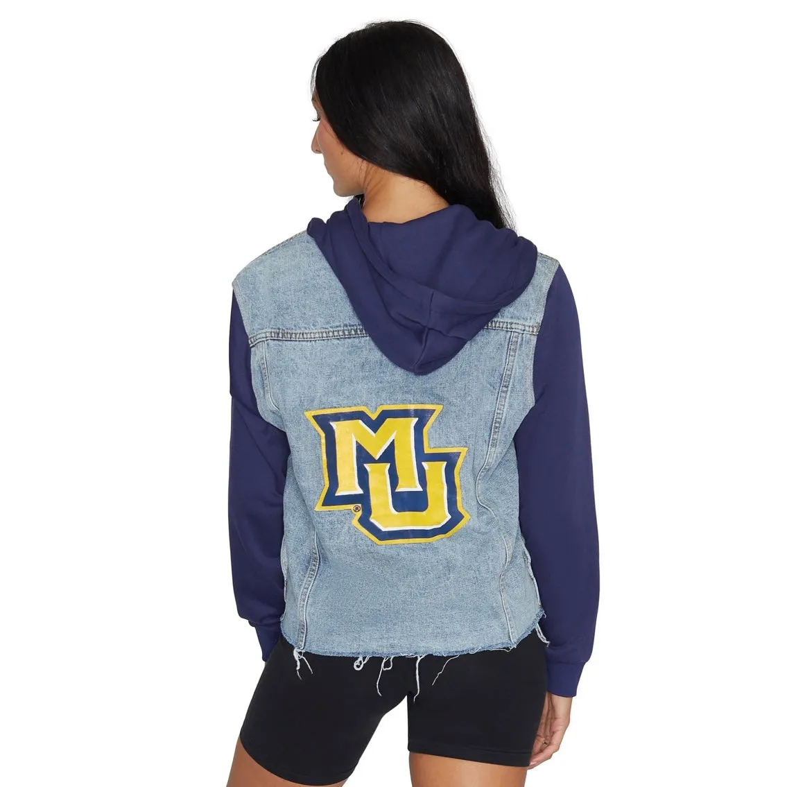 Marquette Golden Eagles Fleece Denim Jacket